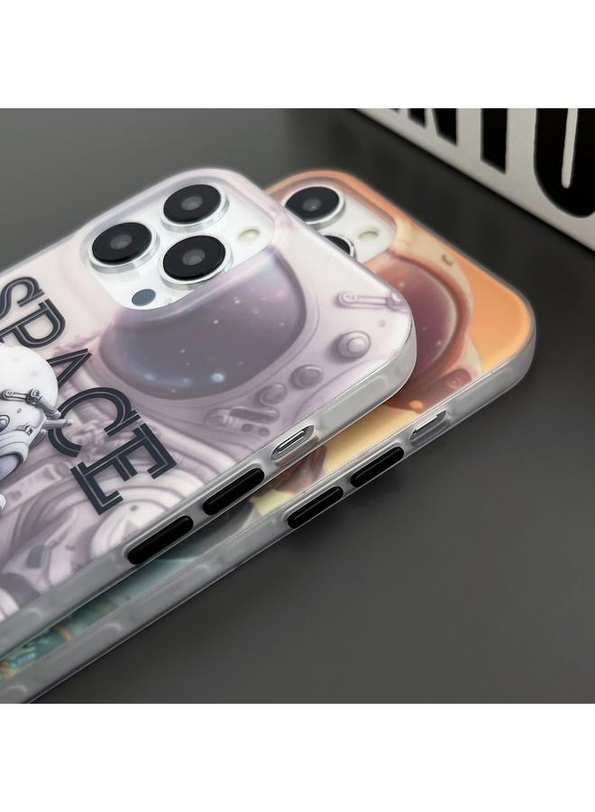 اس-توب جراب لهاتف iPhone 12 Pro Max، جراب هاتف IMD مزدوج الجوانب بتصميم رائد فضاء غير لامع - Image 5