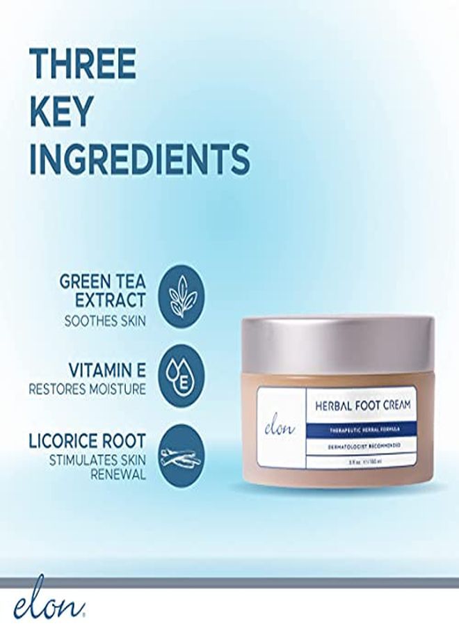 Elon Herbal Foot Cream (5 Oz.) Hydrating Foot Healing Cream W/ Vitamin E & Green Tea Extract Stimulates Skin Renewal & Gives Instant Relief Best Foot Cream For Dry Cracked Feet & Diabetic Feet  - Image 2