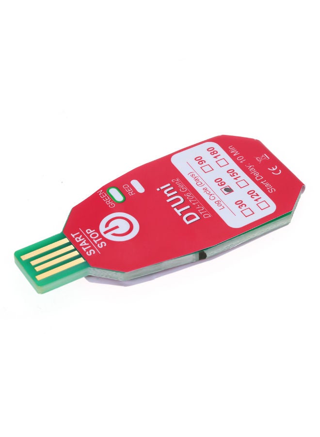 NIBEMINENT Waterproof PDF Disposable Temperature Data Logger Cold Chain Thermometer Recorder For Biological/Medicine Chemical Industry Rose Red - Image 5