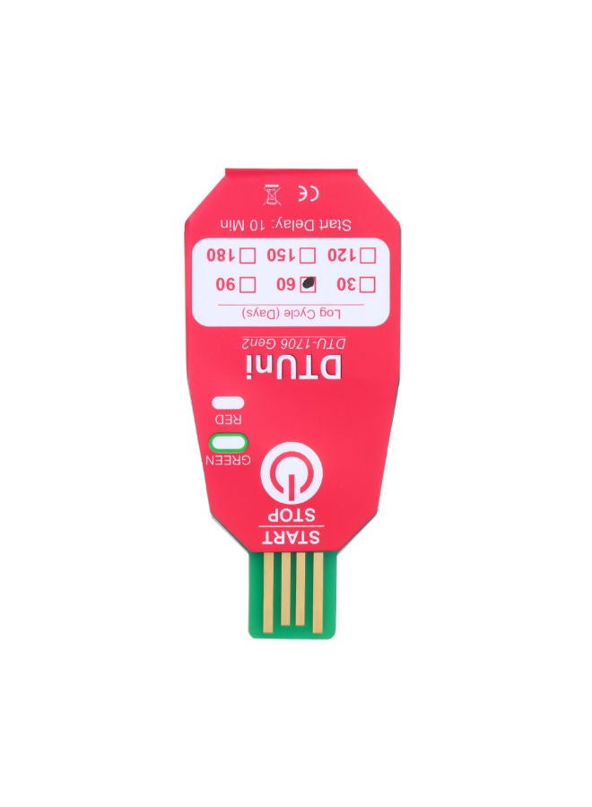 NIBEMINENT Waterproof PDF Disposable Temperature Data Logger Cold Chain Thermometer Recorder For Biological/Medicine Chemical Industry Rose Red - Image 2