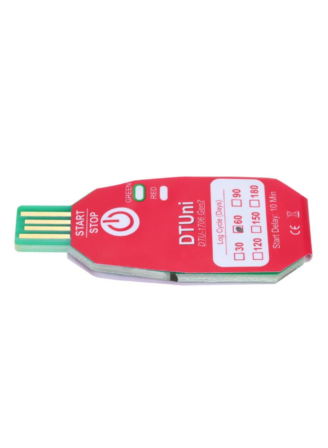 NIBEMINENT Waterproof PDF Disposable Temperature Data Logger Cold Chain Thermometer Recorder For Biological/Medicine Chemical Industry Rose Red - Image 3