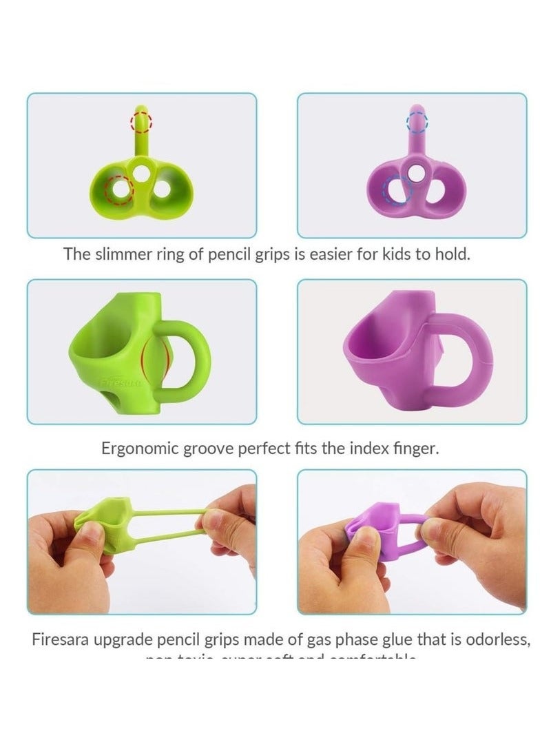 Beauenty Pencil Grips, Breakthrough Assorted Writing Aid Grip Trainer Posture Correction Finger Grip for Kids Preschoolers Children Adults Special Needs for Lefties or Righties(6PCS)  - Image 2