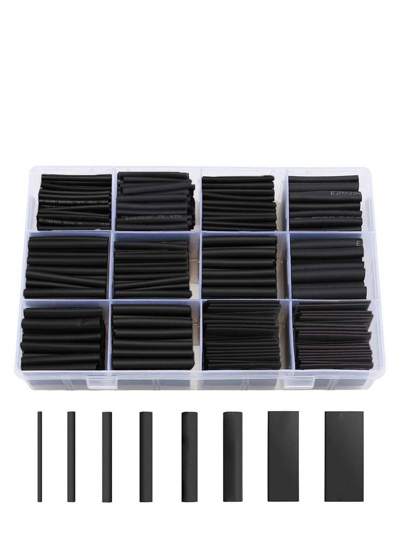 Generic 625pcs 8 Sizes Heat Shrink Tubing, Heat Shrink Tube Wire Shrink Wrap UL Approved Ratio 2:1 Electrical Cable Wire Kit with Case  - Image 1