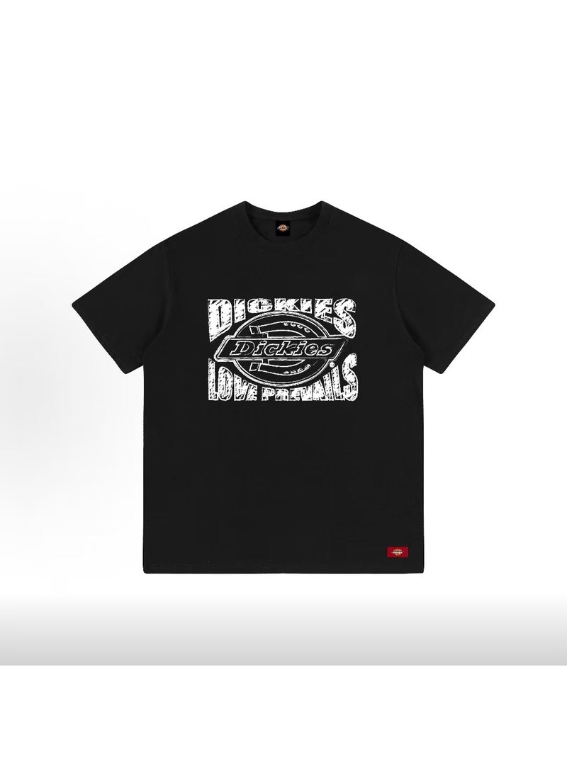 Dickies Vintage Distressed Logo Black Short Sleeve T-Shirt Size XL - Image 3