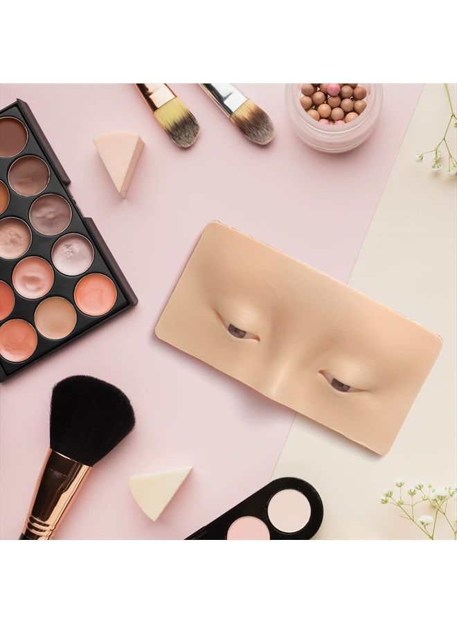 Bueuo Makeup Practice Face Board, 3D Reusable Silicone Makeup Mannequin Face with 5PCS Makeup Brush, Eye Makeup Practice Face for Makeup Beginner or Professional Enthusiasts - Image 5