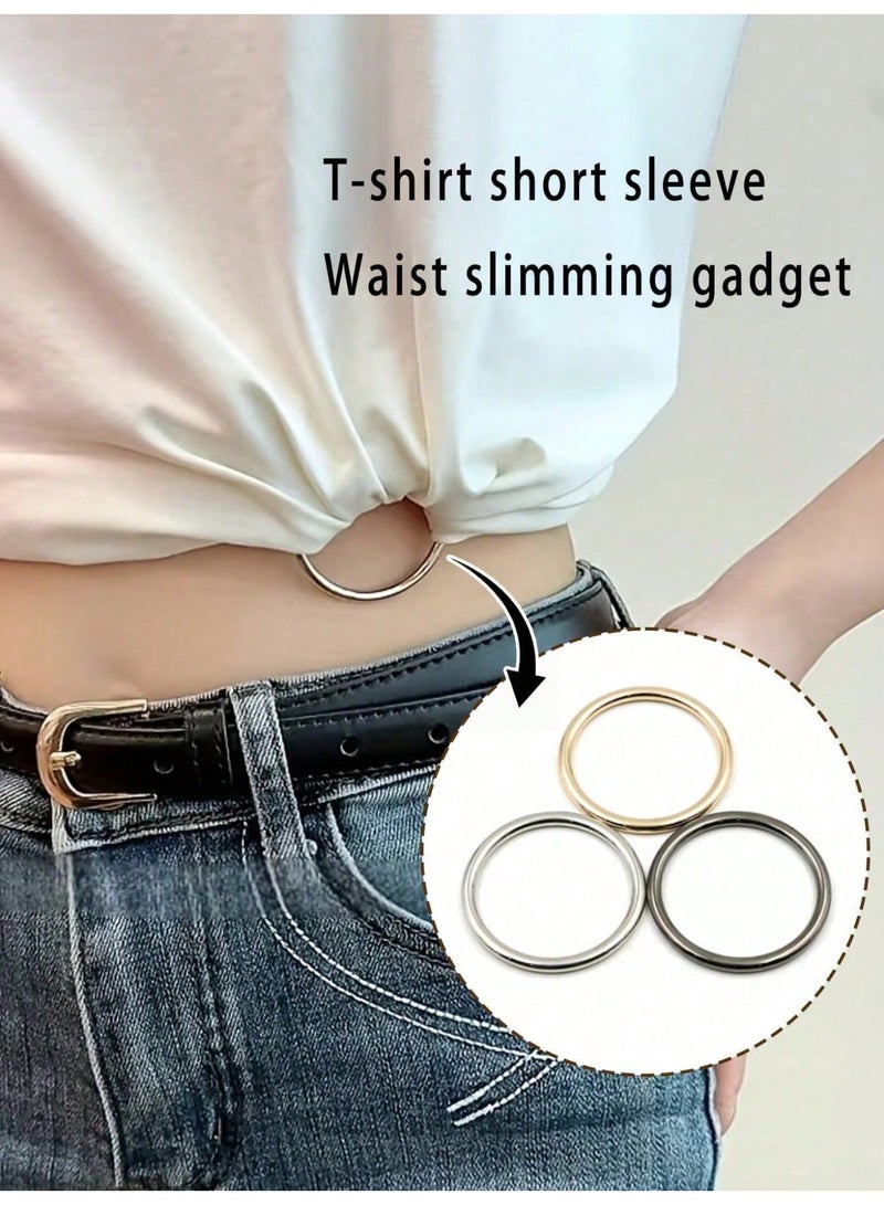 3 Pcs Adjustable Hem & Cuff Clips for T-Shirts, Dresses, Shirts - No-Sew Quick Adjust Buckle Fasteners - Image 2