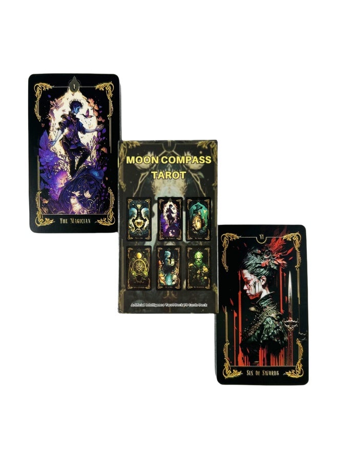 NIBEMINENT A set of Moon Compass Tarot cards. High-quality Tarot cards for divination and prediction. Tarot card game cards. - Image 4