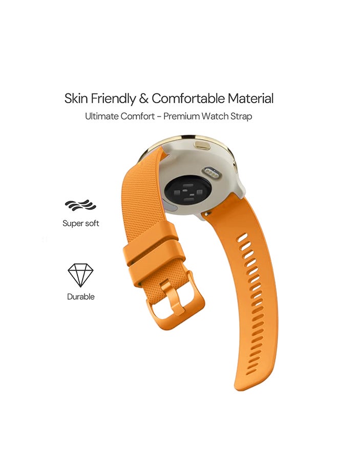 O Ozone 20mm Silicone Bands For Samsung Galaxy Watch 7 6 5 4 FE 40mm 44mm 45mm/Galaxy Watch 6 4 Classic 43mm 47mm 42mm 46mm  Strap with Metal Buckle - Yellow  - Image 3