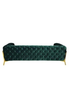 Maharat Al Bahar Mab Three Seater Sofa Green/Gold Leg 220x80x90  - Image 2