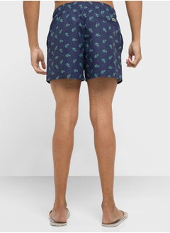 LACOSTE Crocodile Print Swim Trunks  - Image 3