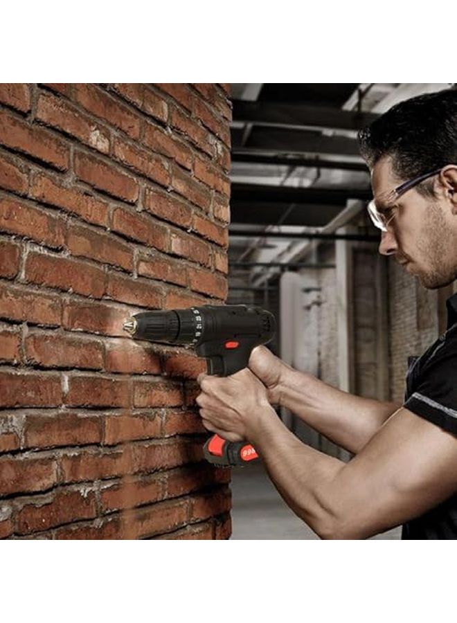 مجموعة مثقاب لاسلكي 12 فولت مع بطارية وسرعة قابلة للتعديل لإصلاح المنزل وحفر الجدران وأعمال DIY - Image 3