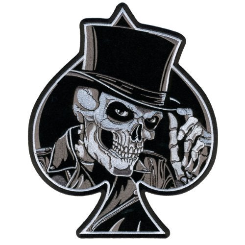 Hot Leathers - PPA6050 Top Hat Skull Patch (4" Width x 5" Height) ,White, Grey - Image 5