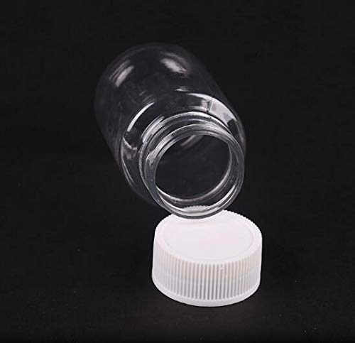 vipolish 12 Pcs 100 Ml 3.3 Oz Plastic Clear Bottles Empty Container With White Screw Cap Solid Powder Case Refillable Tablet Storage Holder Sample Jar For Dispense Different Items - Image 5