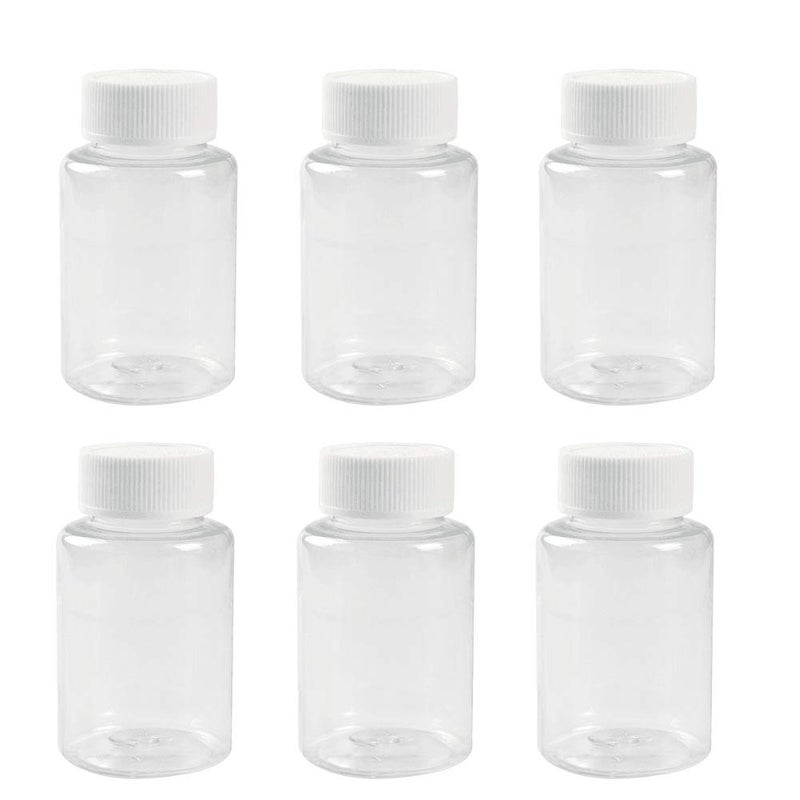 vipolish 12 Pcs 100 Ml 3.3 Oz Plastic Clear Bottles Empty Container With White Screw Cap Solid Powder Case Refillable Tablet Storage Holder Sample Jar For Dispense Different Items - Image 1
