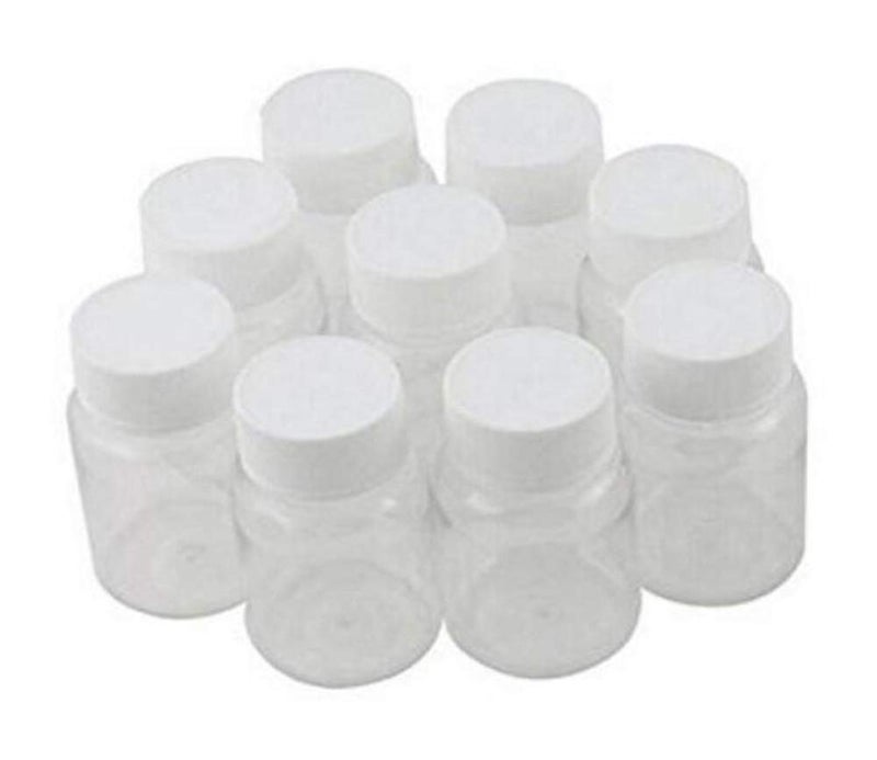 vipolish 12 Pcs 100 Ml 3.3 Oz Plastic Clear Bottles Empty Container With White Screw Cap Solid Powder Case Refillable Tablet Storage Holder Sample Jar For Dispense Different Items - Image 3