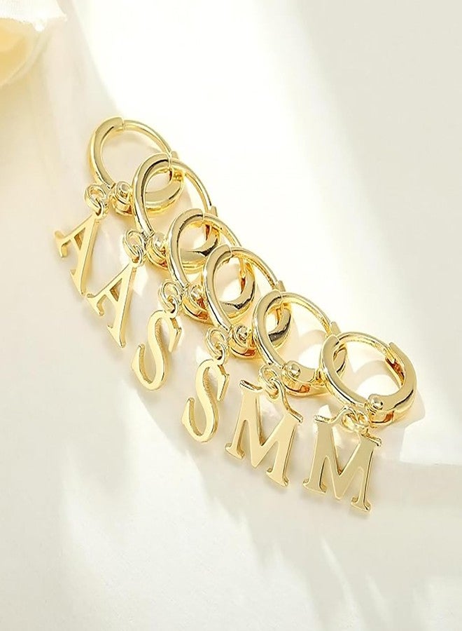 Frodete Initial Hoop Earrings for Women A-Z 44 Letter Hoop Earrings Small Gold Initial Dangle Earrings Gold Earrings Jewelry Gifts - Image 5