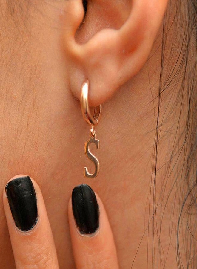 Frodete Initial Hoop Earrings for Women A-Z 44 Letter Hoop Earrings Small Gold Initial Dangle Earrings Gold Earrings Jewelry Gifts - Image 3