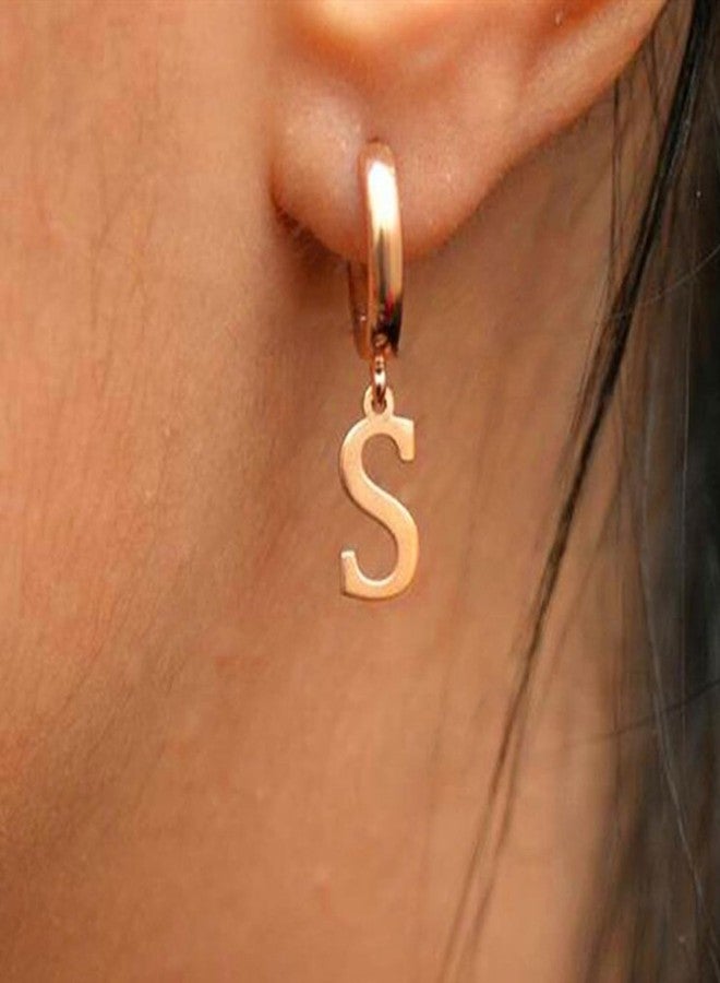 Frodete Initial Hoop Earrings for Women A-Z 44 Letter Hoop Earrings Small Gold Initial Dangle Earrings Gold Earrings Jewelry Gifts - Image 2