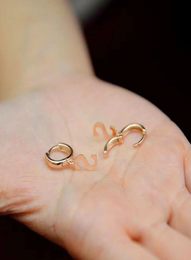 Frodete Initial Hoop Earrings for Women A-Z 44 Letter Hoop Earrings Small Gold Initial Dangle Earrings Gold Earrings Jewelry Gifts - Image 4