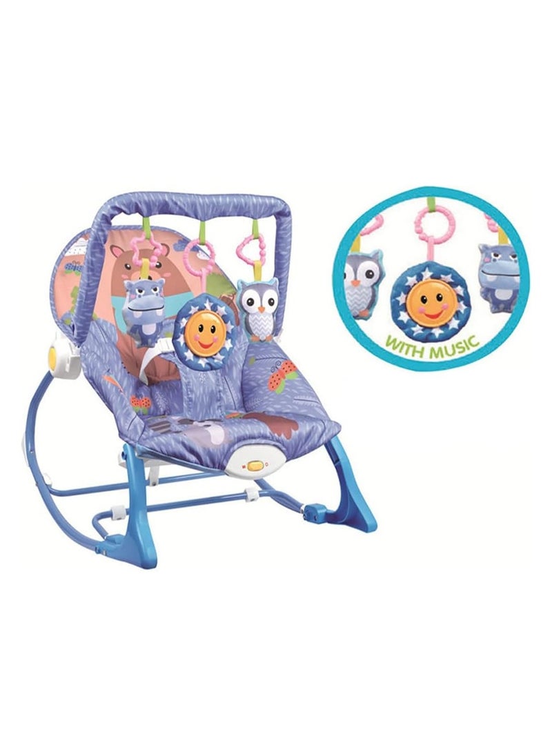 BLOOMING TIME - Multifunctional Baby Rocker Bassinet - Foldable, Portable Rocking Chair with Soothing Music & Vibration Modes, Adjustable Recline for Newborns, Infants & Toddlers - Image 1