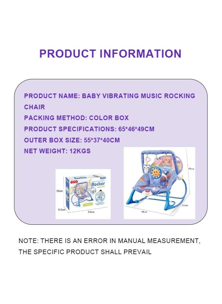 BLOOMING TIME - Multifunctional Baby Rocker Bassinet - Foldable, Portable Rocking Chair with Soothing Music & Vibration Modes, Adjustable Recline for Newborns, Infants & Toddlers - Image 1