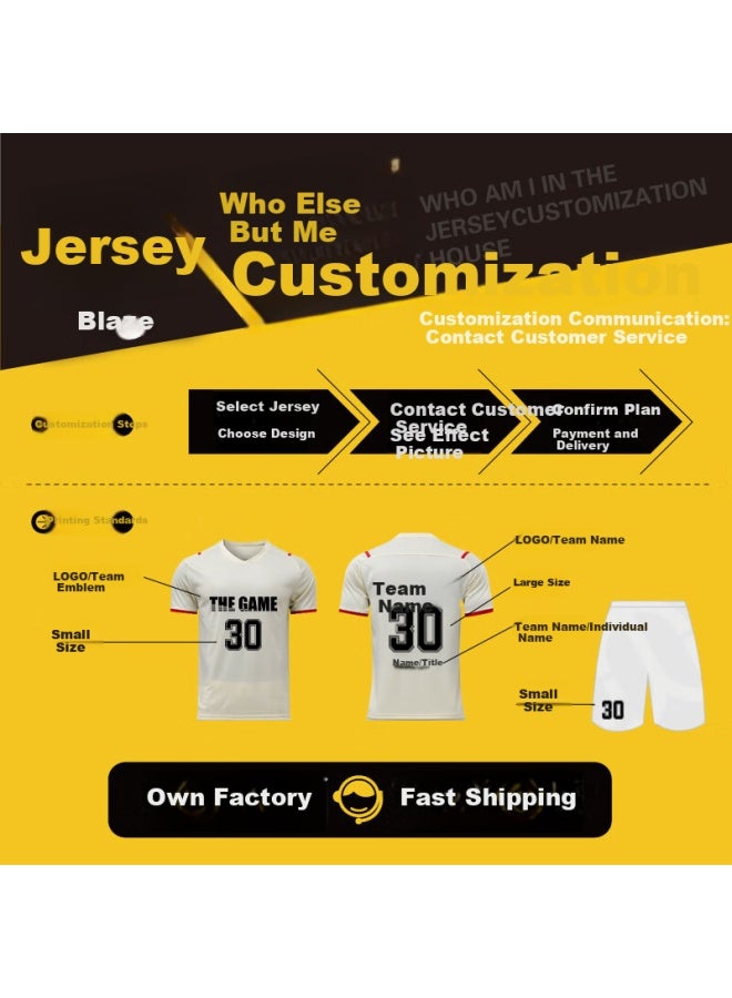 Lieyao Soccer Jersey Men Women Match Training Team Uniform Loose Quick-dry Breathable Short Sleeve Customized Number 23-24 Paris Home - Image 2