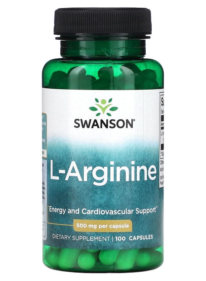 L-Arginine 500 mg 100 Capsules