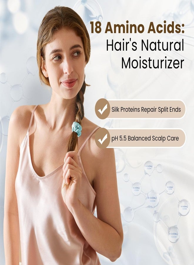 THXSILK 100% Mulberry Silk Scrunchies 3-Pack, 25 Momme Mulberry Silk Hair Ties for Women, Sleek Low Profile No Damage Ponytail Holders, for Fine Hair & Everyday Use, Ice Blue - Image 3