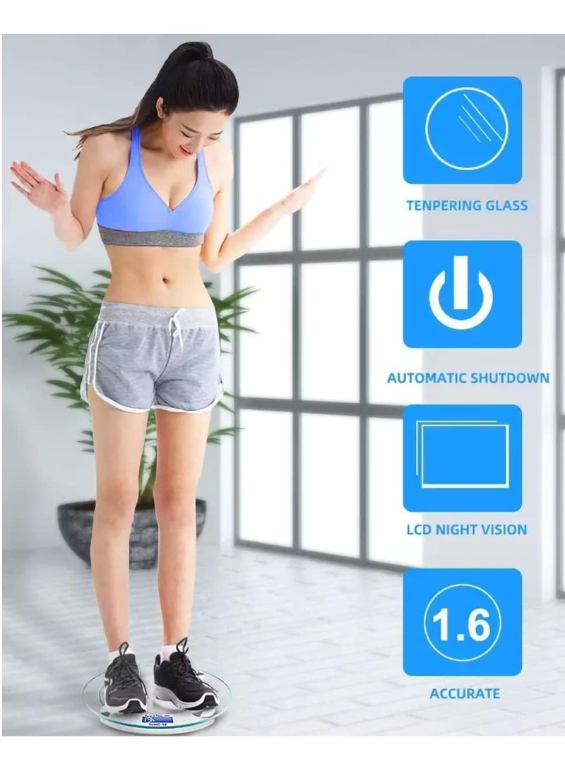 لوكاداه ميزان لوكاداه الرقمي لقياس وزن الجسم | جهاز قياس وزن زجاجي عالي الدقة مزود بشاشة LCD | ميزان إلكتروني رفيع للاستخدام المنزلي، والصالات الرياضية، والعيادات الطبية، وتتبع اللياقة البدنية والصحة - Image 5