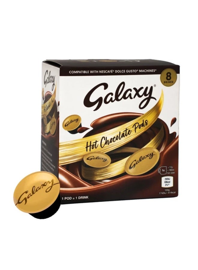 Galaxy Hot Chocolate Compatible Dolce Gusto Pods 8 Capsules 136g - Image 2