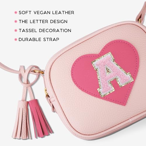 KKXIU 2 3 4 5 6 7 8 9 10 Year Old Girl Gift Kids Purse Toddler Wallet Crossbody Bag with Tassel(Pink-A) - Image 5