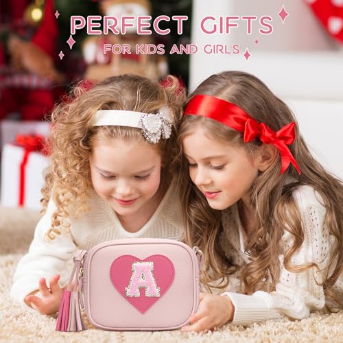 KKXIU 2 3 4 5 6 7 8 9 10 Year Old Girl Gift Kids Purse Toddler Wallet Crossbody Bag with Tassel(Pink-A) - Image 3