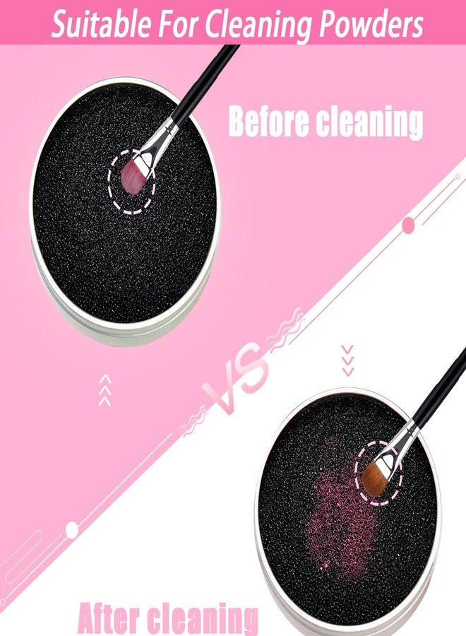 TailaiMei 2 Pack Color Removal Cleaner Sponge, Quickly & Easily Clean Makeup Brushes Powder Without Water or Chemical Solutions Eliminating Drying Time - Switch Eyeshadow Colored Immediately - Image 3