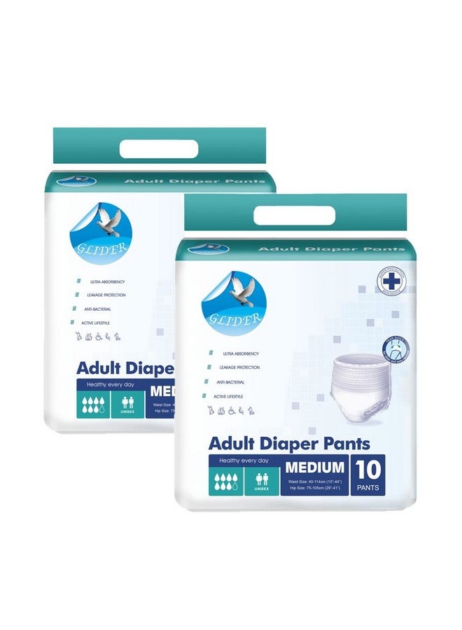 GLIDER GLIDER Adult Diaper Pull Ups MEDIUM - Pant Style (29-4in, 75-105cm, Pack of 2) - Image 1