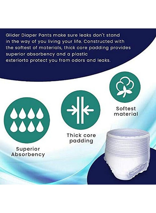 GLIDER GLIDER Adult Diaper Pull Ups MEDIUM - Pant Style (29-4in, 75-105cm, Pack of 2) - Image 2