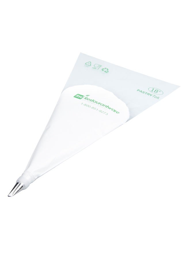 Restaurantware رأس تزيين الكعك من باستري تيك، 1 رأس تزيين قابل لإعادة الاستخدام - #101، مقاوم للانبعاج، من الفولاذ المقاوم للصدأ، رأس تزيين الورد، آمن في غسالة الصحون، لتزيين الكب كيك، الكعك، أو البسكويت - Image 2