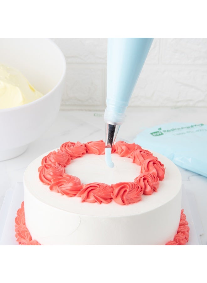 Restaurantware رأس تزيين الكعك من باستري تيك، 1 رأس تزيين قابل لإعادة الاستخدام - #101، مقاوم للانبعاج، من الفولاذ المقاوم للصدأ، رأس تزيين الورد، آمن في غسالة الصحون، لتزيين الكب كيك، الكعك، أو البسكويت - Image 5