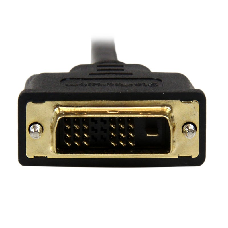 StarTech.com 2m Micro HDMI to DVI-D Cable - M/M - 2 meter Micro HDMI to DVI Cable - 19 pin HDMI (D) Male to DVI-D Male - 1920x1200 Video (HDDDVIMM2M),Black,6 ft / 2m - Image 3