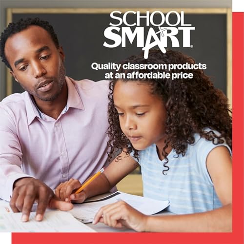 School Smart ورق تعبئة مثقب بثلاثة ثقوب من سكول سمارت مع هامش أحمر، 8-1/2 × 11 بوصة، مقاس الكلية، 200 ورقة، أبيض - Image 2