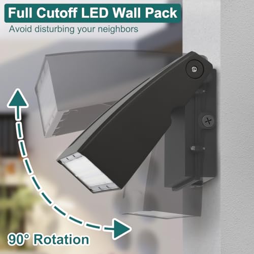 kadision 30W LED Wall Pack Light with Dusk-to-Dawn Photocell, 0-90° Adjustable Full Cutoff Outdoor Wall Light for House Yard Garage, 3900lm 5000K Daylight 100-277V ETL Listed - Image 3