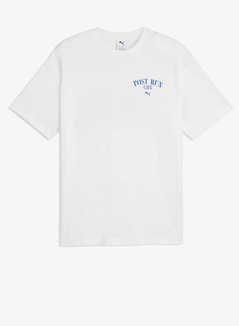 Puma PUMA White Graphic Cafe Relaxed T-Shirt for Men | Best Price UAE