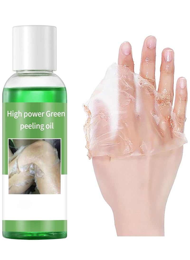 MOOYAM Peeling Oil for Dark Skin, Green Extra Strength Exfoliating Body Peeling Oil, Chemical Peel Solution for Hands and Feet, Effective Exfoliation for Smooth and Radiant Skin - Image 1