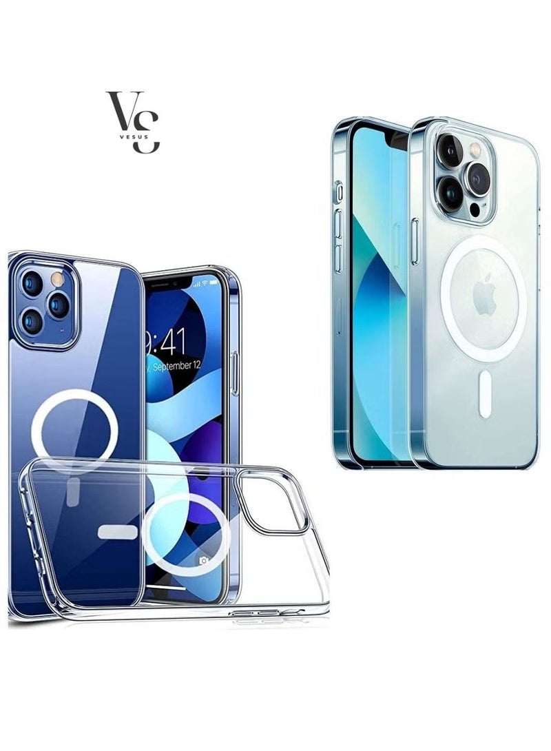 فيسوس عبوة من حافظة مغناطيسية لغطاء ممتص ماجسيف اللاسلكي لهاتف آيفون 13 برو ماكس شفاف - Image 1