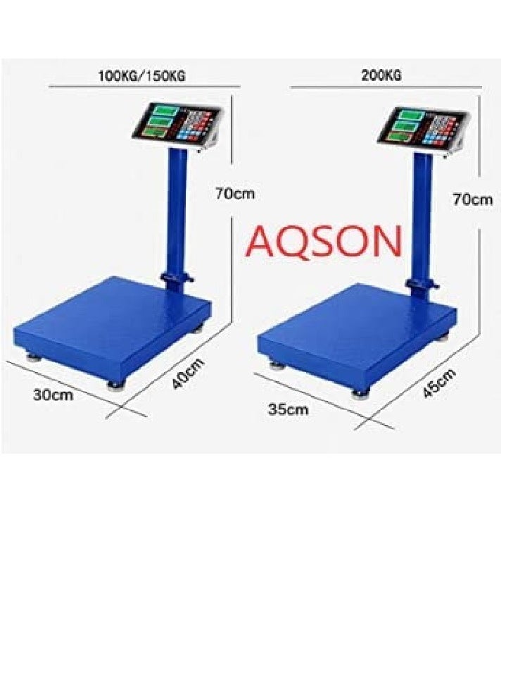 AQSON AQSON Digital Weight Scale 500kg; Parcel Scale Postal Scales Platform Scales Digital LCD Display 90 ° Folding Adjustable Background Lighting Industrial Scale (Size : 500KG)  - Image 5