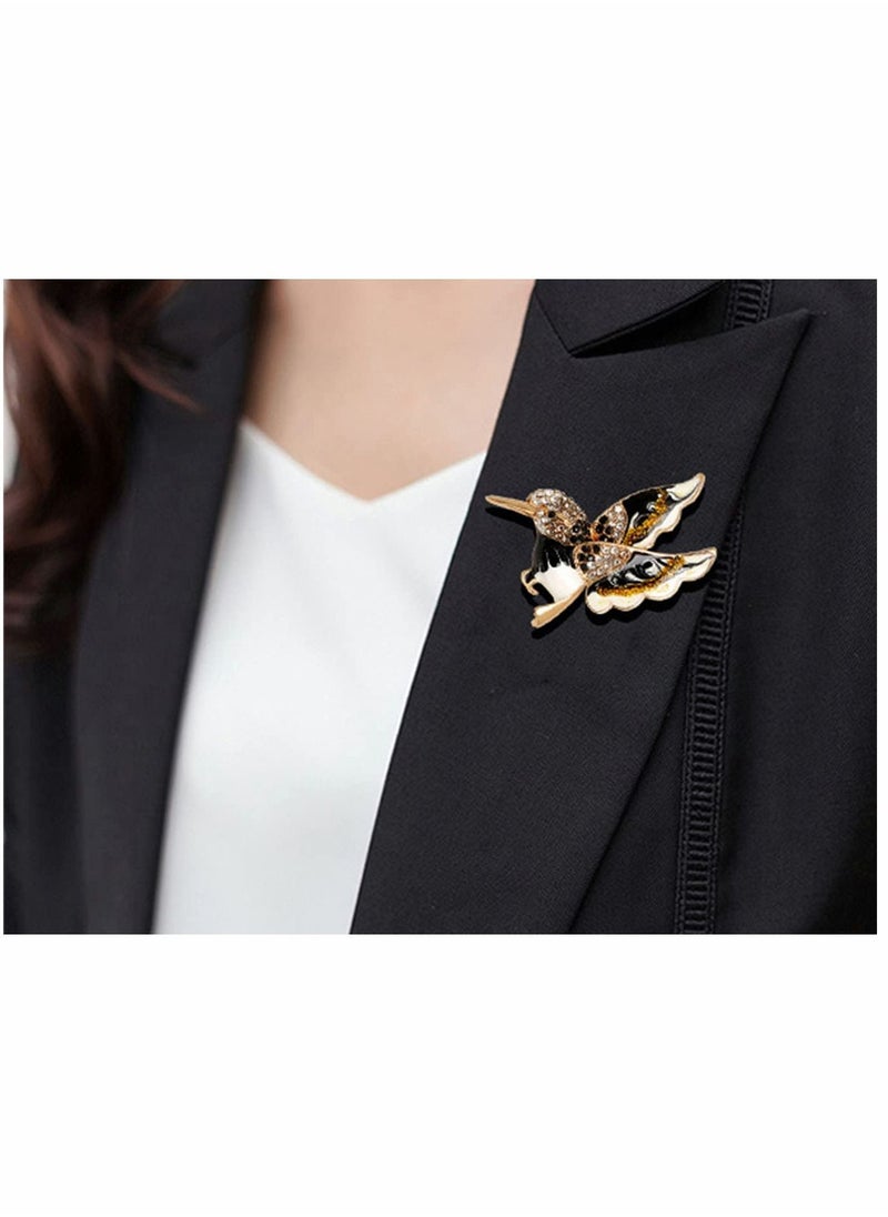 Y&D - Brooch, Lapel Rhinestone Hummingbird, Handmade Enamel Pins Cute Hummingbird Premium Badge, Costume Hat Bag Decoration Accessories for Women Girls 3 Pcs - Image 1