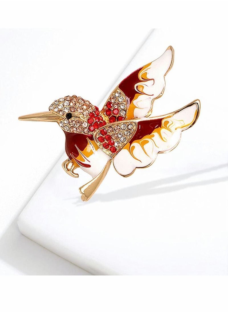 Y&D - Brooch, Lapel Rhinestone Hummingbird, Handmade Enamel Pins Cute Hummingbird Premium Badge, Costume Hat Bag Decoration Accessories for Women Girls 3 Pcs - Image 1