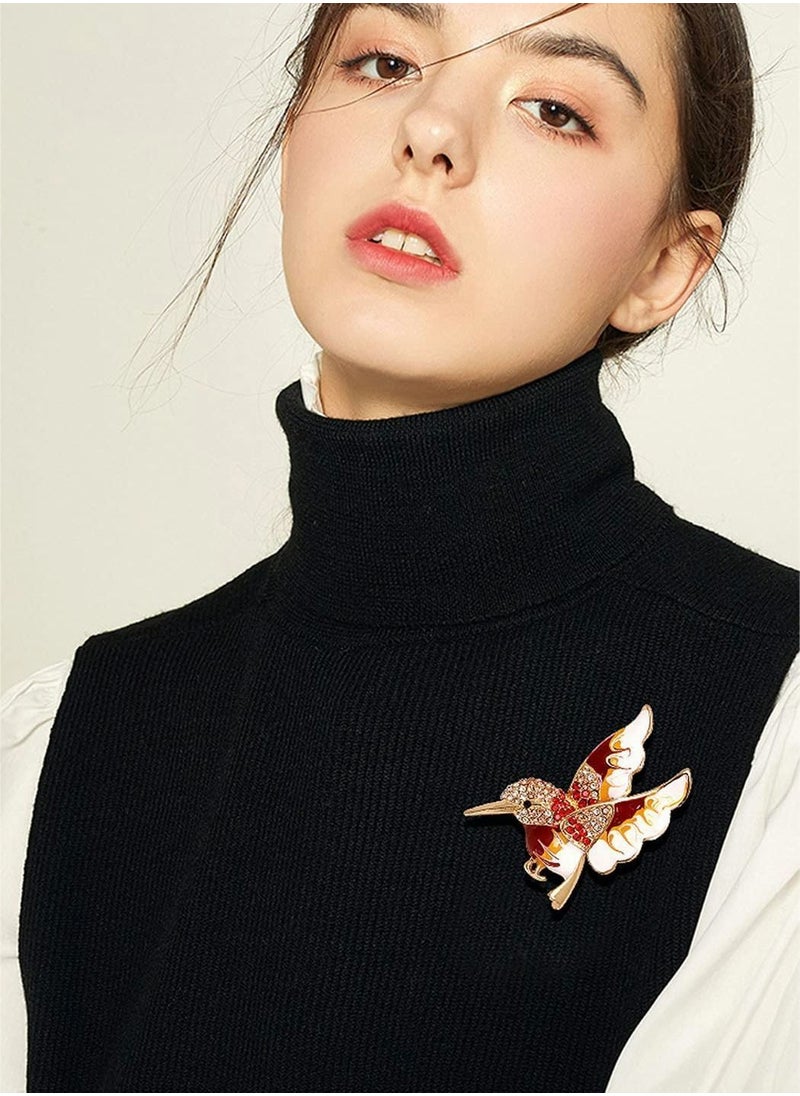 Y&D - Brooch, Lapel Rhinestone Hummingbird, Handmade Enamel Pins Cute Hummingbird Premium Badge, Costume Hat Bag Decoration Accessories for Women Girls 3 Pcs - Image 1