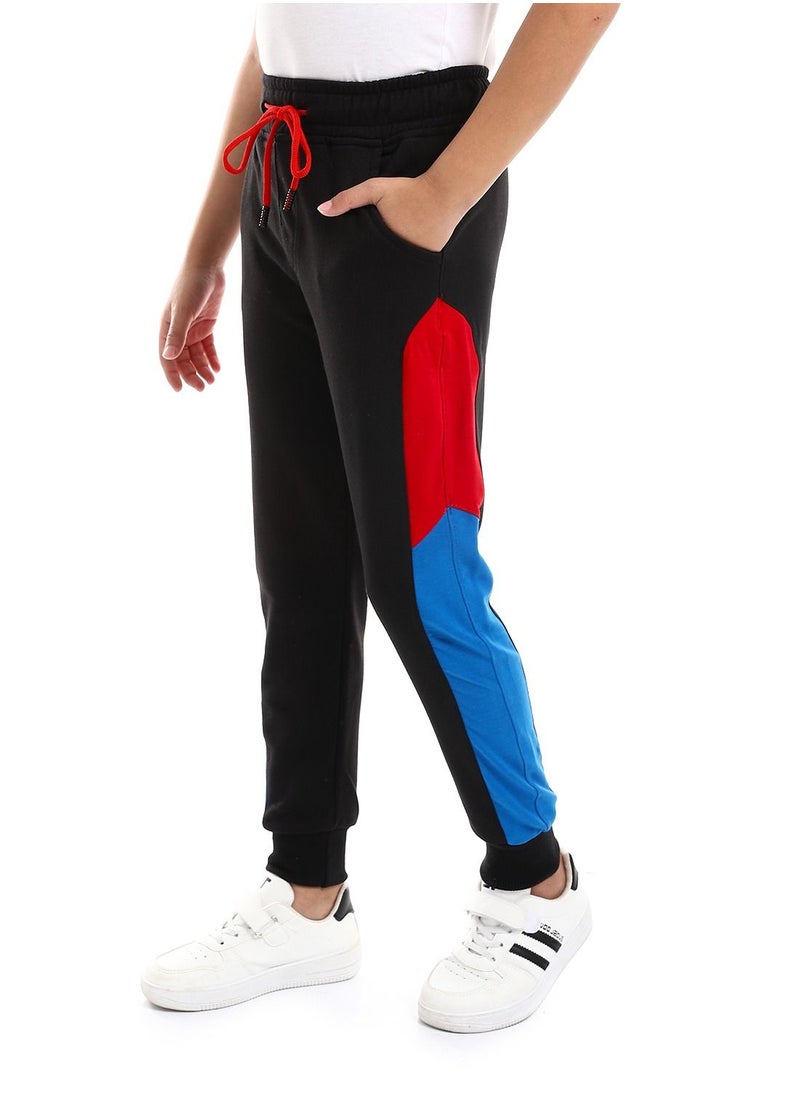 Caesar - Boys Elastic Waist Sweatpants With Coloured Tape - Image 1