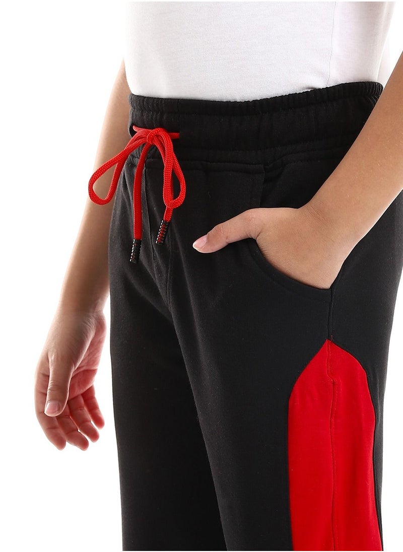 Caesar - Boys Elastic Waist Sweatpants With Coloured Tape - Image 1
