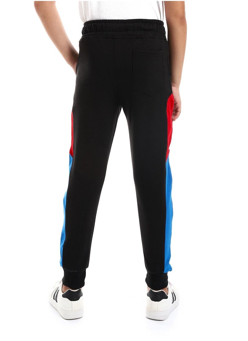 Caesar - Boys Elastic Waist Sweatpants With Coloured Tape - Image 1
